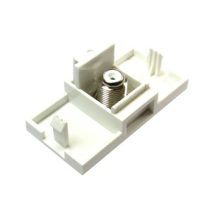 TV Aerial Euro Module Coupler 1x Coax to F-Type White