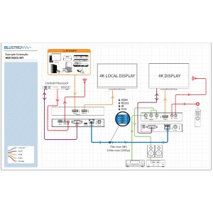 HDR HDBaseT Extender Kit HEX100CS-KIT 4K @ 70m 1080p @ 100m Audio/Coaxial Out