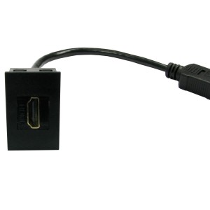 LJ6C Module Fly Lead HDMI Black (L)100mm   
