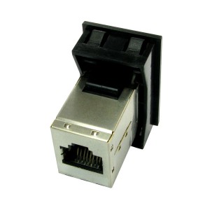 LJ6C Module Quick Connect Coupler Cat6A Black