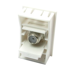 LJ6C Module Quick Connect Coupler F-Type White