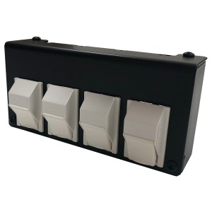 GOP Box 4Port Black Accepts 4x LANmark Snap-In EVO jacks
