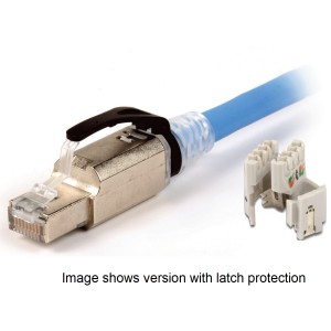 Z-PLUG Field Termination RJ45 Plug 8P8C Cat6A Shielded Round 22-26AWG Stranded or Solid Without Latch Protector Clip