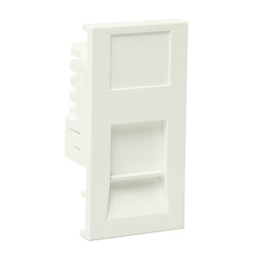 PowerCat Euromod Module Cat5e Flat Euro Shielded White