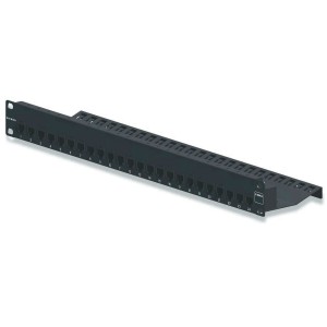 Patch Panel Unloaded Shielded 24Port Z-MAX Rear Cable Management Black (H)1U x (W)19"   
