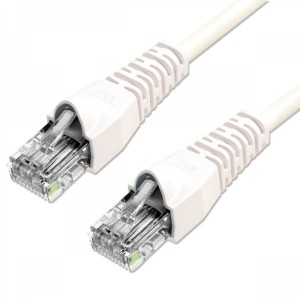 MC Patch Lead Cat5e U/UTP PVC Moulded Boot 26AWG White (L)5Mtr