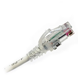 MC Patch Lead Cat6 U/UTP LSZH Moulded Boot 26AWG White (L)5Mtr   