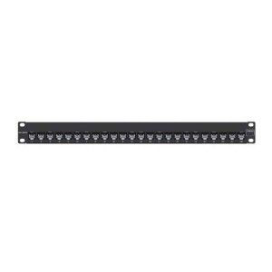 Patch Panel Cat6 Unshielded 24Port Z-MAX Rear Cable Management Black (H)1U x (W)19"