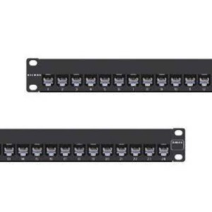 Patch Panel Cat6 Unshielded 24Port Z-MAX Rear Cable Management Black (H)1U x (W)19"
