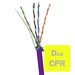 Solid Cat5e F/UTP LSZH 4 Pair Dca-s1,d2,a1 Violet (L)305Mtr   