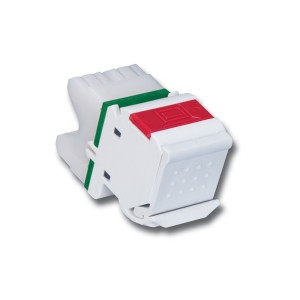 MAX Angled Jack Cat6 Unshielded With Door White   