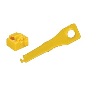 Port Blocker With Key (Pack of 10) Yellow