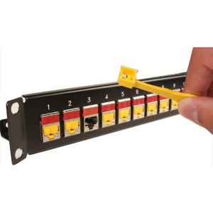 Port Blocker With Key (Pack of 10) Yellow