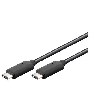 USB-C 3.1 Lead USB-C Male Male Nickel Plated Black (L)1Mtr 10Gbps  