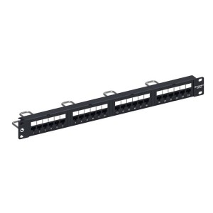 Patch Panel Cat6A Unshielded 24Port Rear Punch Rear Cable Management 760237032 Black (H)1U x (W)19"