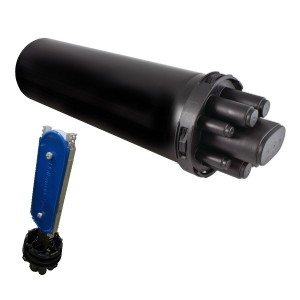 Dome Closure 24 Fibre FRBU 9 Port (8x Round, 1x Oval) FRBTB-AXXNB2X Black (L)435mm (Dia)130mm