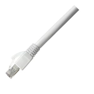 Patch Lead Cat6A F/FTP LSZH Moulded Boot Solid White (L)20Mtr CPR B2ca  