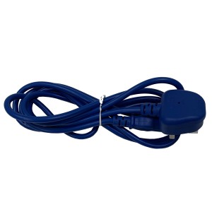 Power Lead UK 10A Plug C13 IEC H05VV-F 3X1mm2 Blue (L)2.5Mtr