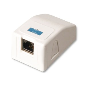 Surface Mount Outlet 1Port Z-MAX,TERA,MAX-LC Unloaded Unshuttered White