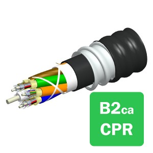 LazrSPEED 550 Fibre Cable Tight Buffered 24 Fibre OM4 LSZH B2ca-s1a,d0,a1 Interlocking Aluminium Armoured Z-024-DZ-5K-FSUBK/B2 Black