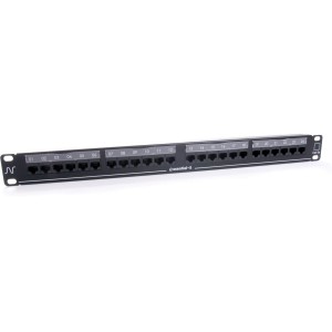 Patch Panel Cat6 Unshielded 24Port Rear Punch Black (H)1U x (W)19" LSA+  