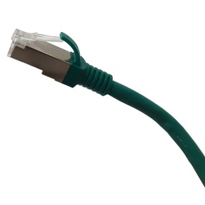 Patch Lead Cat6A S/FTP LSZH Moulded Boot 26AWG Green (L)10Mtr