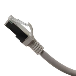 Patch Lead Cat6A S/FTP LSZH Moulded Boot 26AWG White (L)2Mtr