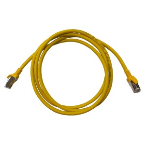 Patch Lead Cat6A S/FTP LSZH Moulded Boot 26AWG Yellow (L)1.5Mtr