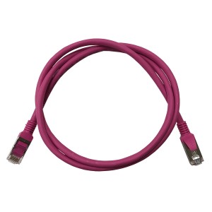 Patch Lead Cat6A S/FTP LSZH Moulded Boot 26AWG Pink (L)0.5Mtr