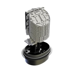Compact Multi-Function Joint Closure Single Tray Test Valve With Bracket With Oval & 4 Way 5-7mm Glands CMJ-F-A-MXXX-X-Y-T Black