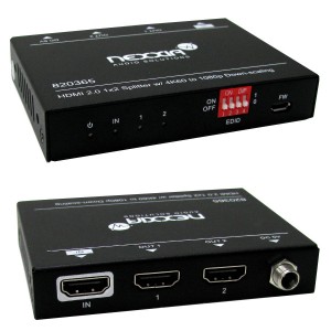 HDMI Splitter 1:2 4K 60Hz 4:4:4 1x HDMI-In 2x HDMI-Out   