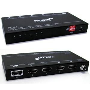 HDMI Splitter 1:4 4K 60Hz 4:4:4 1x HDMI-In 4x HDMI-Out