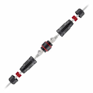 Weatherproof Coupler Cat6 IP68 RJ45-RJ45 Shielded/Unshielded Black (L)120mm (Dia)28mm
