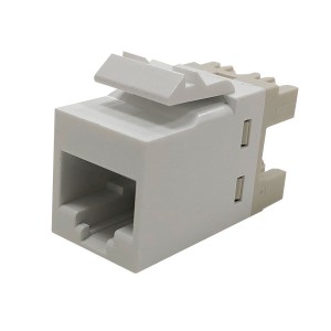 Keystone Jack SL Cat6 180 Deg Unshielded White
