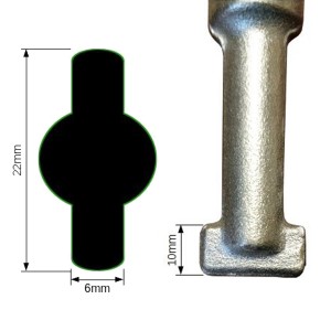 22mm Flat Tip (L)160mm For Use With *(D)(PC)(FS)(DWT)