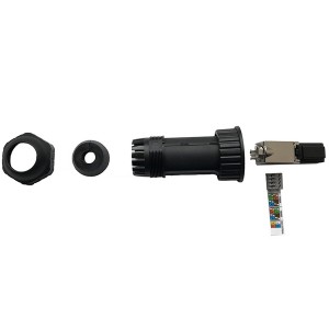 Field Termination Plug RJ45 Cat6A Shielded 8.5mm Stranded (22-27AWG) or Solid (22-26AWG) IP68