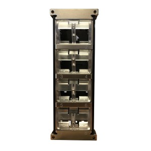 DIN Rail Box Unloaded 8Port Keystone Black (H)172mm x (W)56mm x (D)78mm