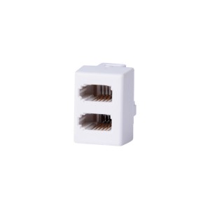 Line Jack Doubler 431A Plug - 2x 431A Socket 4 Wire White