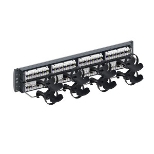 GigaSPEED X10D 1100GS6 Patch Panel Cat6A Unshielded 48Port Rear Punch Rear Cable Management 760152595 Grey (H)2U