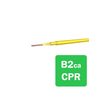 OptiPack Fibre Cable Double Jacket Loose Tube SM 24 Fibre OS2 9/125 LSZH B2ca-s1a,d0,a1 Yellow (Dia)4.9mm   