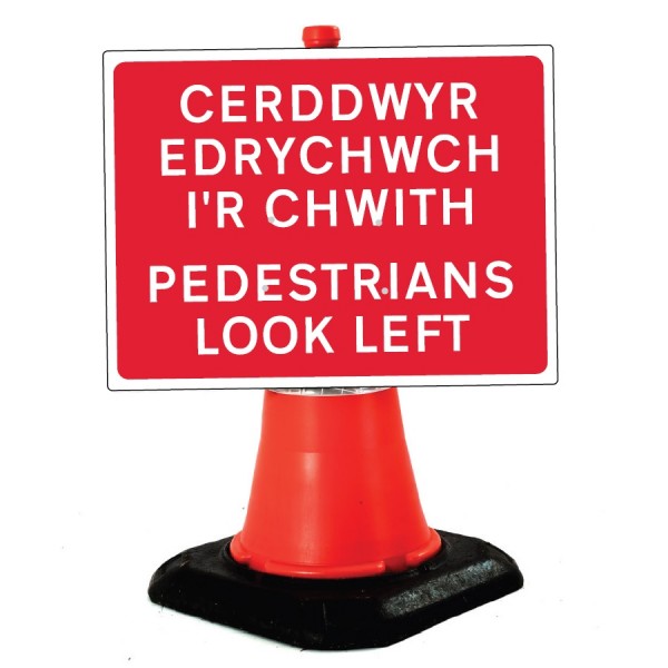 Road Cone Mounted Signs