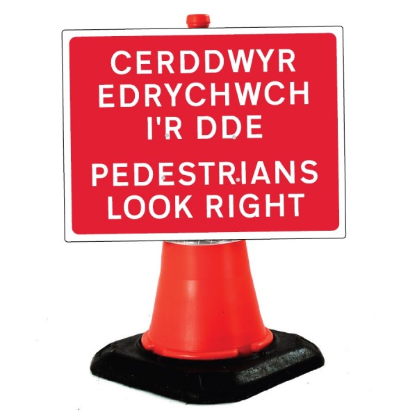 Road Cone Mounted Signs