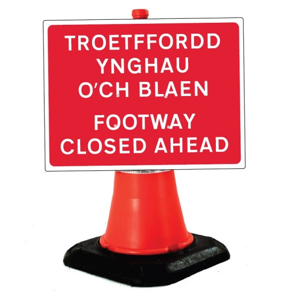 Road Cone Mounted Signs