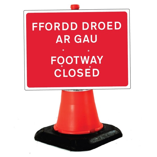 Road Cone Mounted Signs