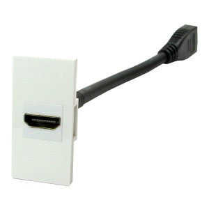 HDMI Euro Module Fly Lead 4K 60Hz 4:4:4 White   