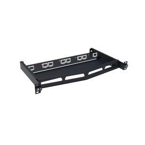 Modular Sliding Fibre Patch Panel 4 Slot Unloaded Angled AGL-1U-ANG-SL Black   