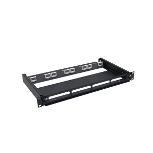 Modular Sliding Fibre Patch Panel 4 Slot Unloaded Flush AGL-1U-SL Black