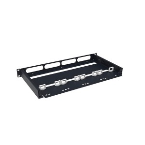 Modular Sliding Fibre Patch Panel 4 Slot Unloaded Flush AGL-1U-SL Black