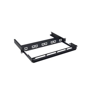 Modular Sliding Fibre Patch Panel 4 Slot Unloaded Flush AGL-1U-SL Black
