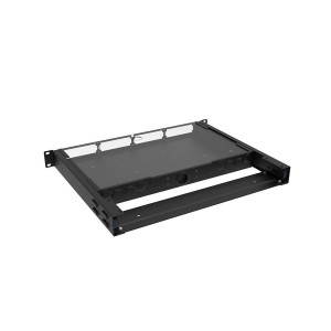 Modular Sliding Fibre Patch Panel 4 Slot Unloaded Flush AGL-1U-ENC-SL Black (H)1U Transparent Lid